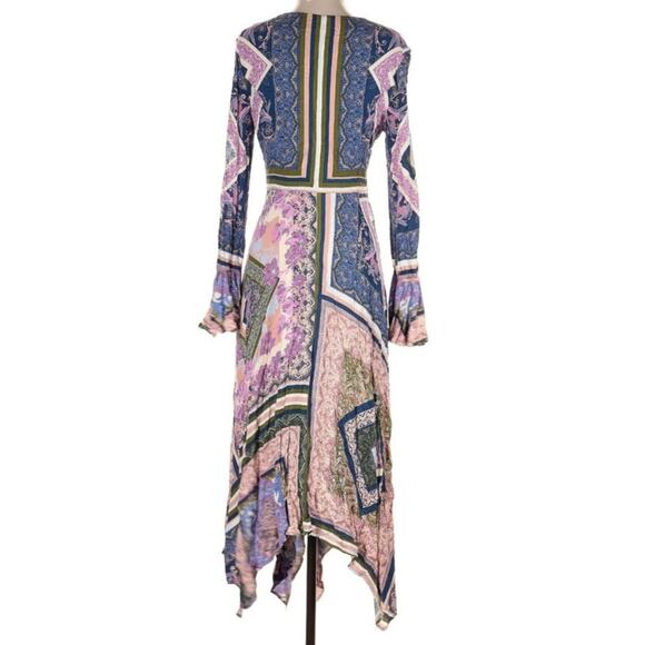 Free People Over The Rainbow Patchwork Asymmetrical Dress - Picture 3 of 3